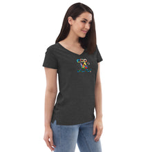 Load image into Gallery viewer, Women’s recycled v-neck t-shirt