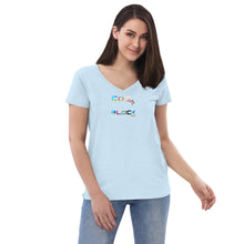 Load image into Gallery viewer, Women’s recycled v-neck t-shirt