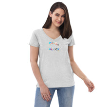 Load image into Gallery viewer, Women’s recycled v-neck t-shirt