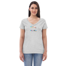 Load image into Gallery viewer, Women’s recycled v-neck t-shirt