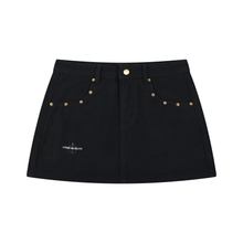 Load image into Gallery viewer, Women's Studded Denim Mini Skirt
