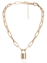 Load image into Gallery viewer, Punk Geometric Necklace, Simple Single-layer Lock Shape, Versatile And Elegant Clavicle Chain HEDTT5RZXB
