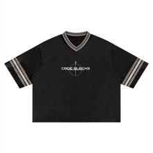 Load image into Gallery viewer, Unisex Boxy Striped Soccer Jersey
