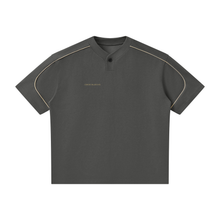 Load image into Gallery viewer, Unisex Oversized Piping Henley T-Shirt
