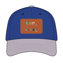 Load image into Gallery viewer, Leather Patch Baseball Cap — 'Good Vibes' Color Block Design
