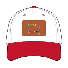 Load image into Gallery viewer, Leather Patch Baseball Cap — 'Good Vibes' Color Block Design
