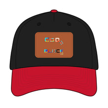 Load image into Gallery viewer, Leather Patch Baseball Cap — 'Good Vibes' Color Block Design
