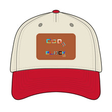Load image into Gallery viewer, Leather Patch Baseball Cap — 'Good Vibes' Color Block Design
