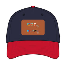 Load image into Gallery viewer, Leather Patch Baseball Cap — 'Good Vibes' Color Block Design
