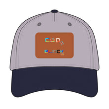 Load image into Gallery viewer, Leather Patch Baseball Cap — 'Good Vibes' Color Block Design
