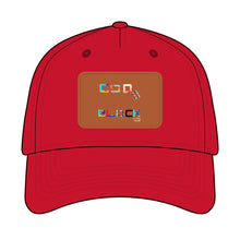 Load image into Gallery viewer, Leather Patch Baseball Cap — 'Good Vibes' Color Block Design
