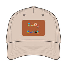Load image into Gallery viewer, Leather Patch Baseball Cap — 'Good Vibes' Color Block Design
