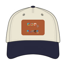 Load image into Gallery viewer, Leather Patch Baseball Cap — 'Good Vibes' Color Block Design
