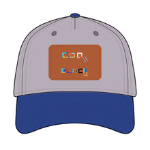 Load image into Gallery viewer, Leather Patch Baseball Cap — 'Good Vibes' Color Block Design
