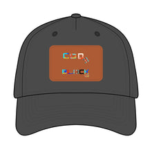 Load image into Gallery viewer, Leather Patch Baseball Cap — 'Good Vibes' Color Block Design
