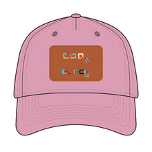 Load image into Gallery viewer, Leather Patch Baseball Cap — 'Good Vibes' Color Block Design
