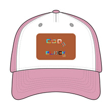 Load image into Gallery viewer, Leather Patch Baseball Cap — 'Good Vibes' Color Block Design
