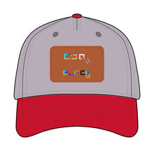 Load image into Gallery viewer, Leather Patch Baseball Cap — 'Good Vibes' Color Block Design
