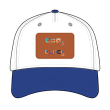 Load image into Gallery viewer, Leather Patch Baseball Cap — 'Good Vibes' Color Block Design
