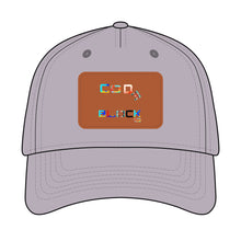 Load image into Gallery viewer, Leather Patch Baseball Cap — 'Good Vibes' Color Block Design
