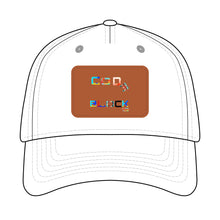 Load image into Gallery viewer, Leather Patch Baseball Cap — 'Good Vibes' Color Block Design
