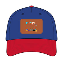 Load image into Gallery viewer, Leather Patch Baseball Cap — 'Good Vibes' Color Block Design
