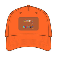 Load image into Gallery viewer, Leather Patch Baseball Cap — 'Good Vibes' Color Block Design
