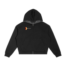 Load image into Gallery viewer, Contrast Plaid Boxy Zip Hoodie
