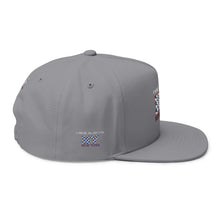 Load image into Gallery viewer, NY Floral Mosaic Embroidered Flat Bill Cap — New York Snapback Hat
