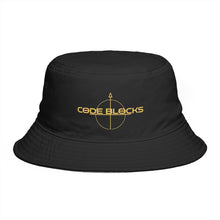 Load image into Gallery viewer, Code Blocks Embroidered Bucket Hat — Retro Tech Logo Streetwear
