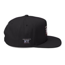 Load image into Gallery viewer, NY Floral Mosaic Embroidered Flat Bill Cap — New York Snapback Hat

