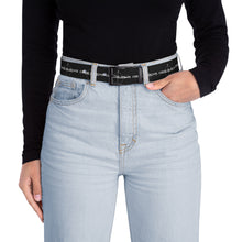 Load image into Gallery viewer, Code Blocks Graphic Belt — Black Tech Patterned Belt
