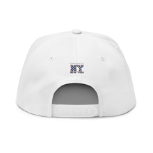 Load image into Gallery viewer, NY Floral Mosaic Embroidered Flat Bill Cap — New York Snapback Hat
