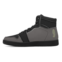 Load image into Gallery viewer, Mens Black High Top Leather Sneakers

