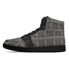 Load image into Gallery viewer, Mens Black High Top Leather Sneakers
