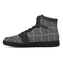 Load image into Gallery viewer, Mens Black High Top Leather Sneakers
