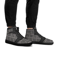 Load image into Gallery viewer, Mens Black High Top Leather Sneakers
