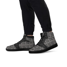 Load image into Gallery viewer, Mens Black High Top Leather Sneakers
