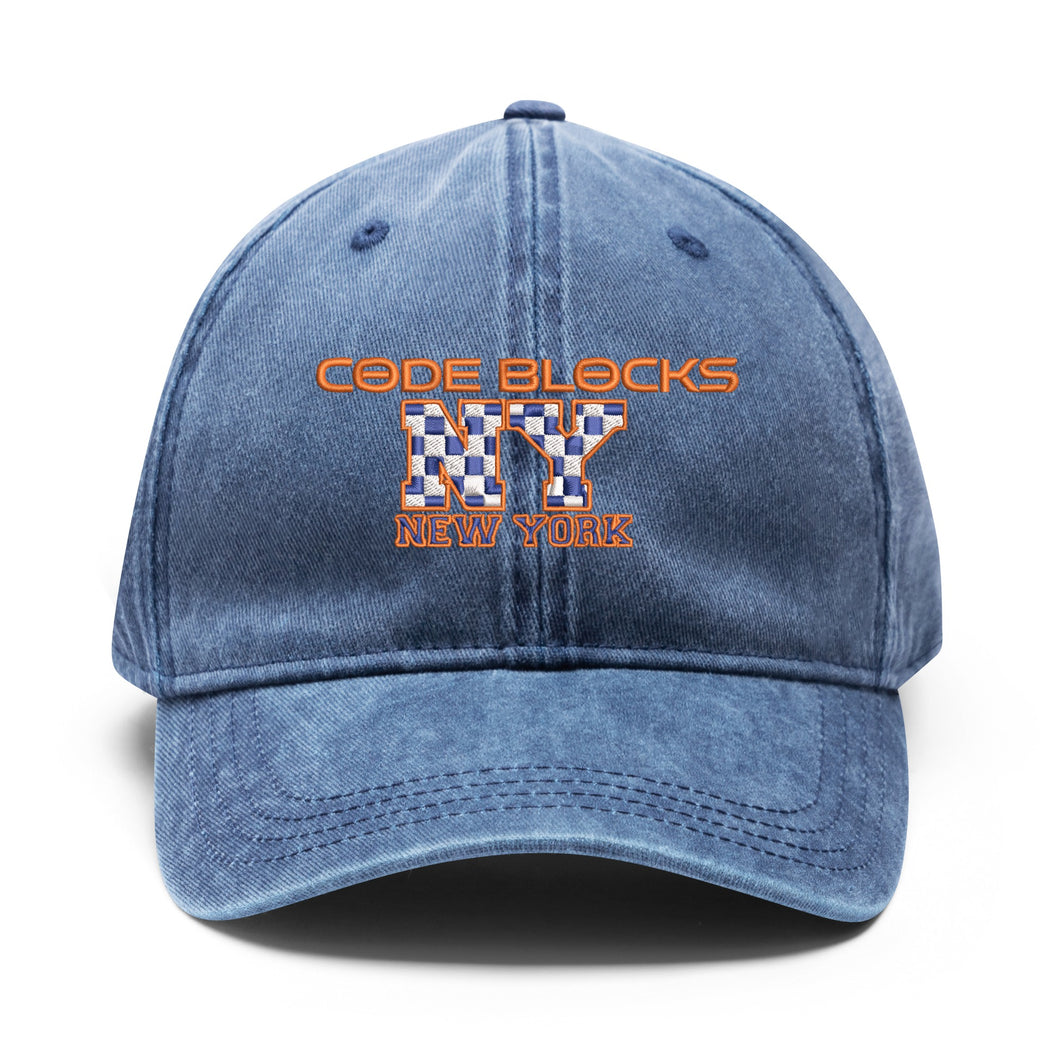 Four Sides Embroidered Denim Baseball Caps