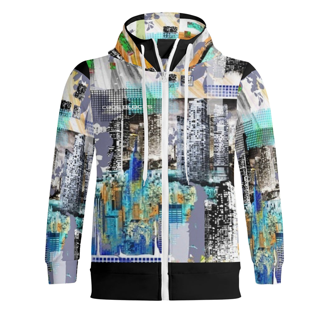 Adult Full Zip Turtleneck Hoodie Streetwear