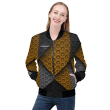 Load image into Gallery viewer, Womens Zip Up Print Bomber Jacket
