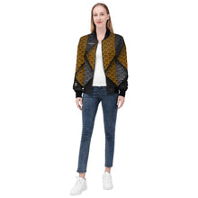 Load image into Gallery viewer, Womens Zip Up Print Bomber Jacket
