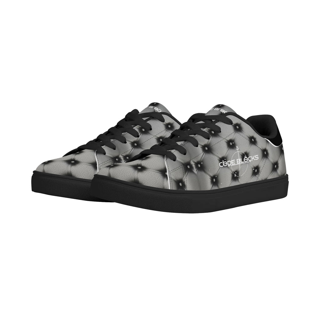 Mens Rubber Low Top Leather Sneakers