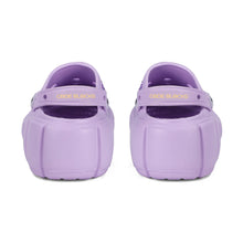 Load image into Gallery viewer, Womens Purple EVA Sole Bling Clogs with Custom Name Logo
