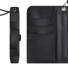 Load image into Gallery viewer, Black Phone Flip Case PU Leather Cover for Most Mobile Phone Models
