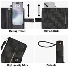 Load image into Gallery viewer, Black Phone Flip Case PU Leather Cover for Most Mobile Phone Models
