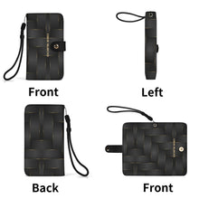 Load image into Gallery viewer, Black Phone Flip Case PU Leather Cover for Most Mobile Phone Models
