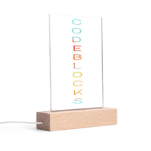 Load image into Gallery viewer, Personalized LED Acrylic Night Light and Wooden Base Table Decor
