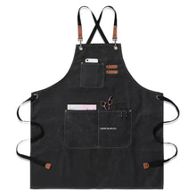 Load image into Gallery viewer, Unisex Canvas Cross Back Chef Aprons Multifunction with Large Pockets
