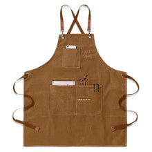 Load image into Gallery viewer, Unisex Canvas Cross Back Chef Aprons Multifunction with Large Pockets

